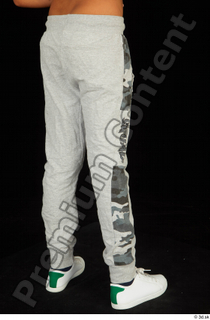 Timbo dressed grey joggers leg lower body white sneakers 0006.jpg